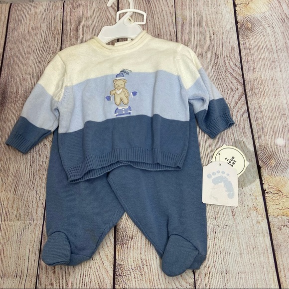 3 Piece Baby Inc Blue & Green Set - 3 month - Picture 1 of 7